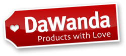 DaWanda-Logo als JPG (250 Pixel Breite mit weißem Hintergrund und Schatten)